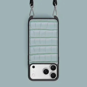 Color Pattern Crossbody Sport Case Mint Gum For iPhone 17 Pro Max In Alligator