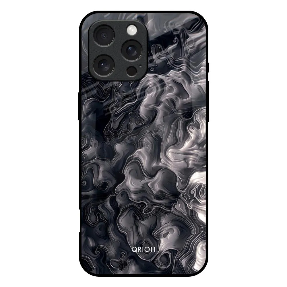 Smooth Surface Cryptic Smoke Glass Case for iPhone 16 Pro Max