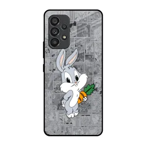 Cute Baby Bunny Glass Case for Samsung Galaxy A53 5G Minimal Edge