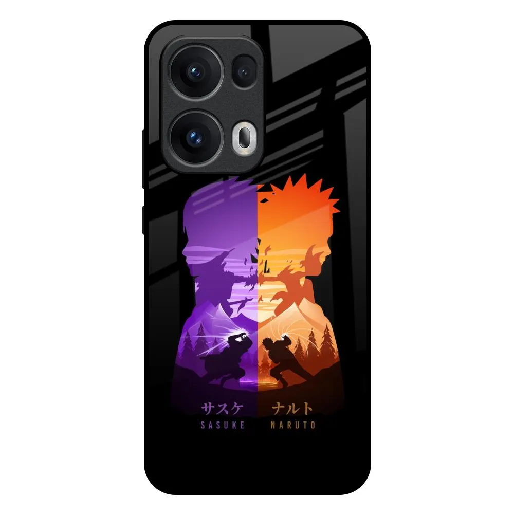 Minimalist Anime Glass Case for Oppo Reno13 Pro 5G Classic Touch