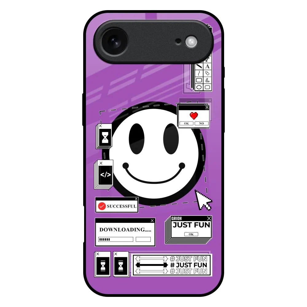 Code with Smile Glass Case for iPhone 17 Air Soft Touching