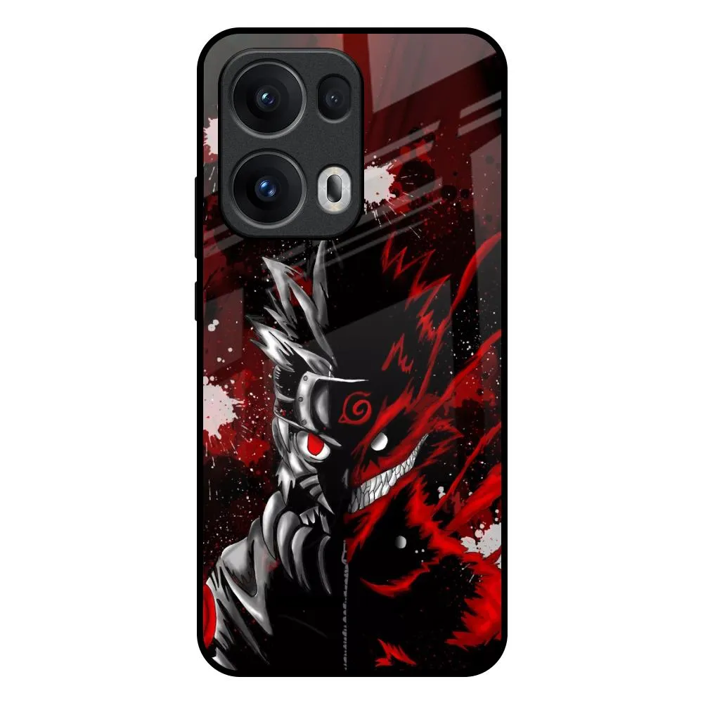 Smooth Feel Light Design Dark Character Glass Case for Oppo Reno13 Pro 5G