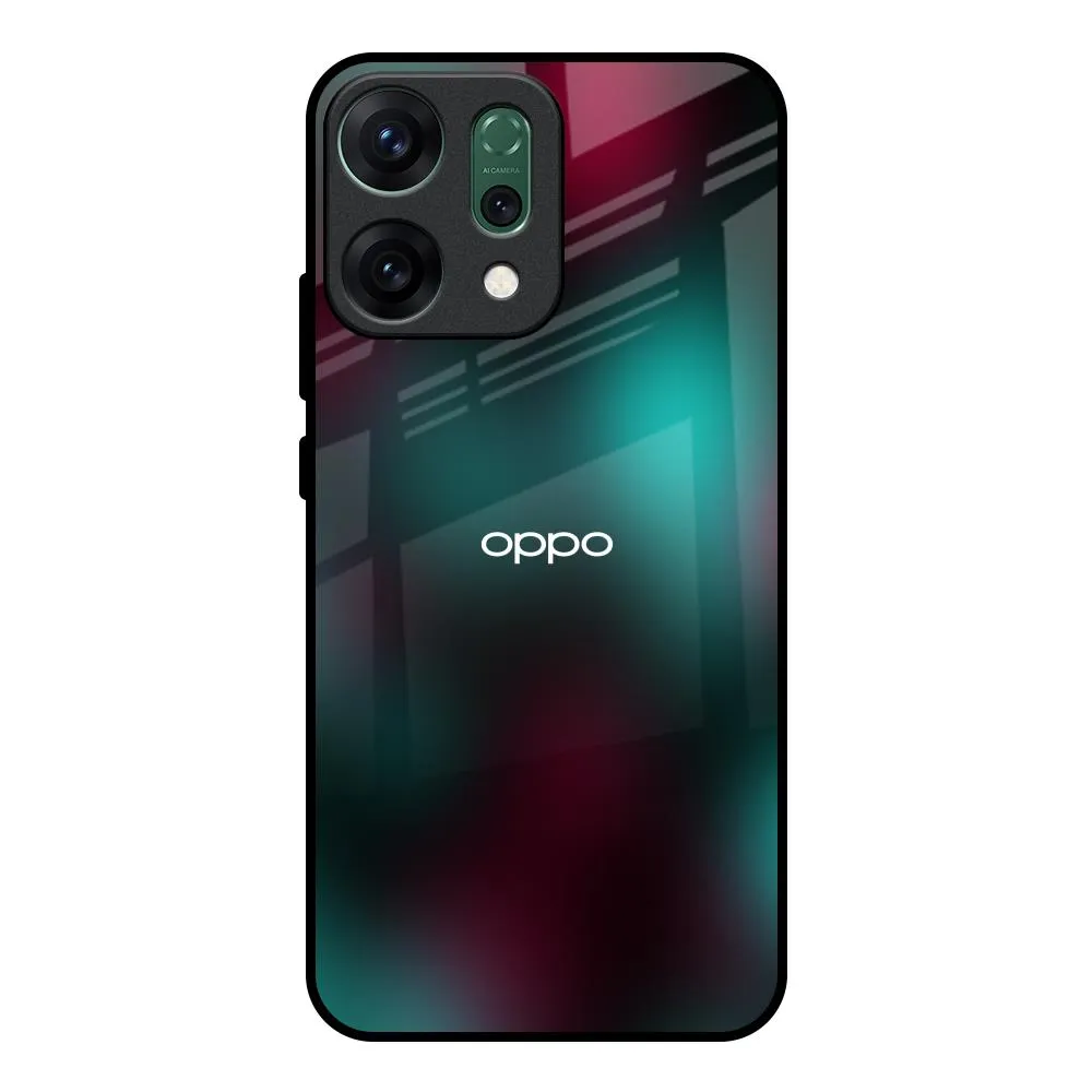 Hybrid Build Protective Form Fit Dark Gradiant Glass Case for Oppo Reno14 Pro 5G