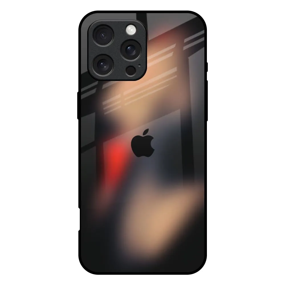 Rugged Surface Build Luxury Pattern Dark Gradient Glass Case for iPhone 16 Pro Max