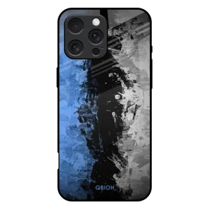 Strong Frame Dark Grunge Glass Case for iPhone 16 Pro Max