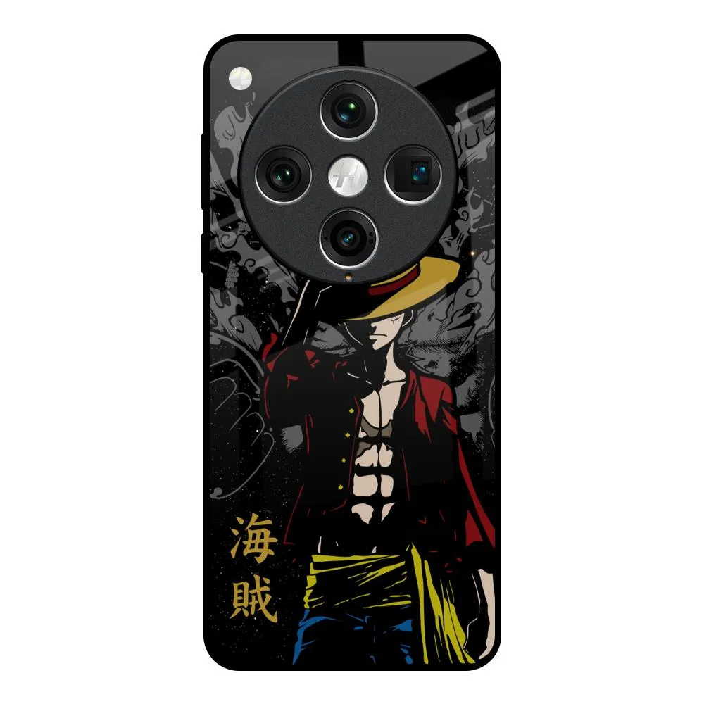 Light Structure Modern Texture Build Dark Luffy Glass Case for Oppo Find x8 Pro