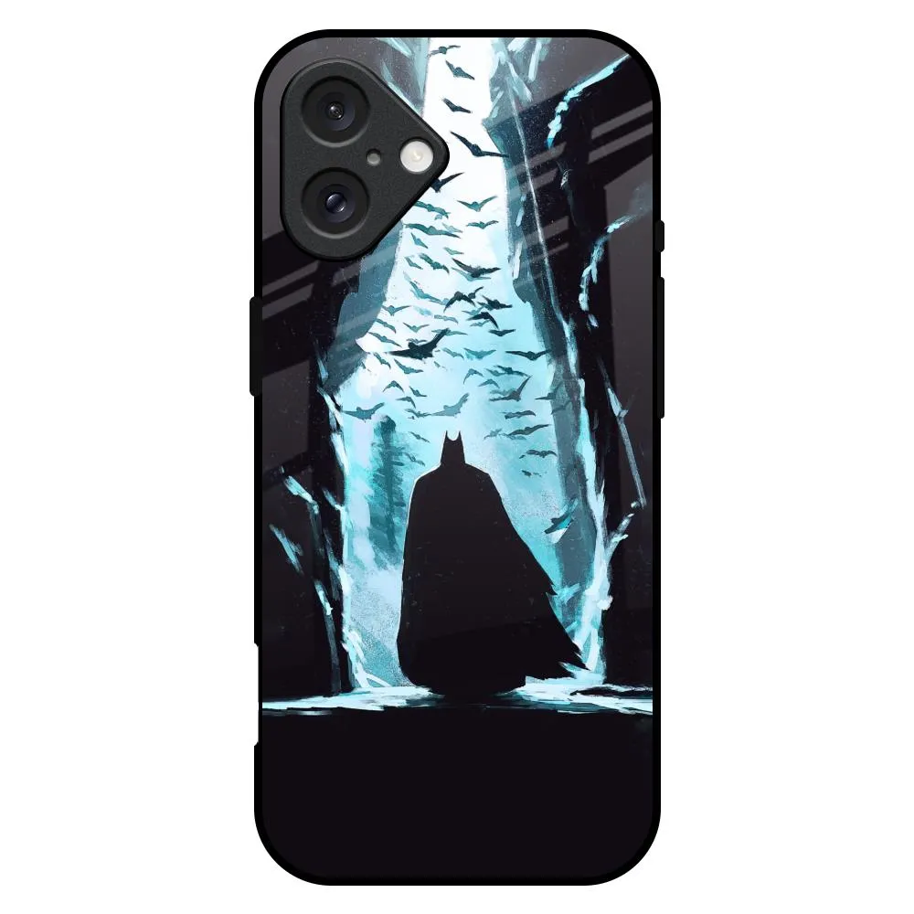 Dark Man In Cave Glass Case for iPhone 16 Plus Portable Case Protective Build