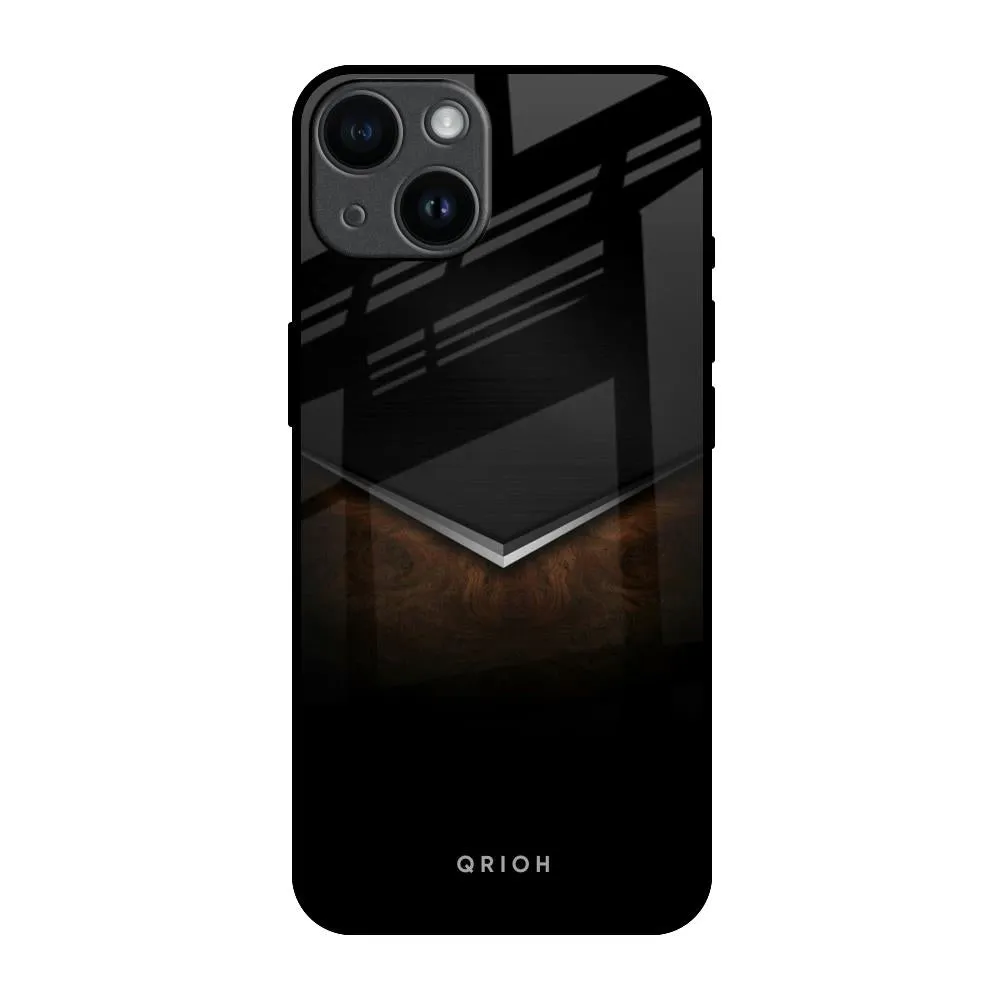 Comfort Edge Layer Dark Walnut Glass Case for iPhone 14