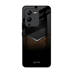 Portable Protection Dark Walnut Glass Case for Vivo V25 Pro