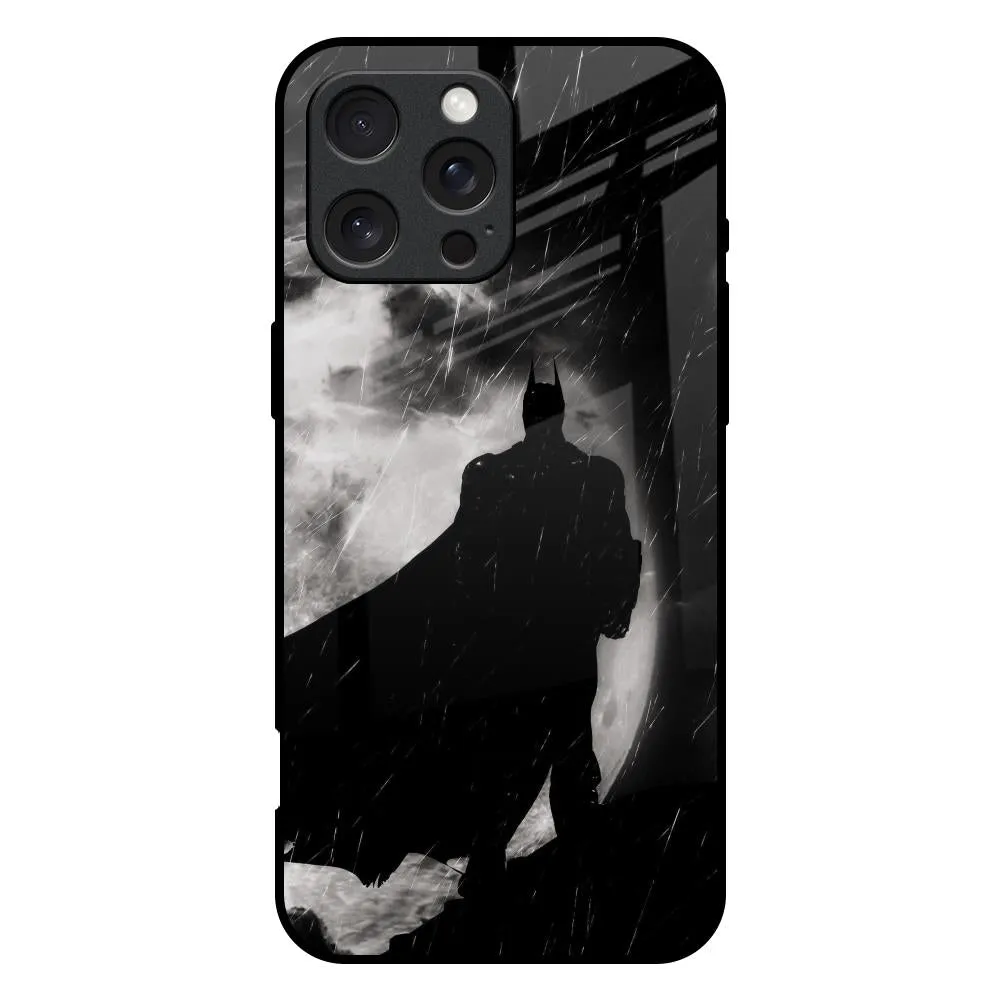 Matte Surface Design Urban Fashion Dark Warrior Hero Glass Case for iPhone 16 Pro Max