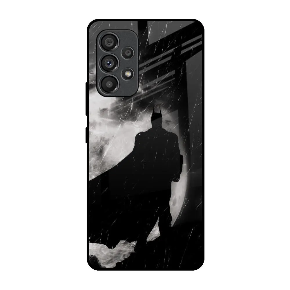 Textured Detail Modern Build Texture Dark Warrior Hero Glass Case for Samsung Galaxy A53 5G