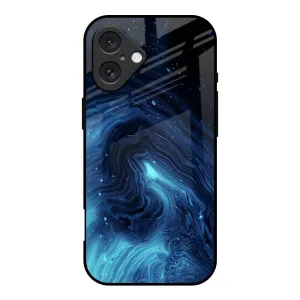 Textured Finish Dazzling Ocean Gradient Glass Case For iPhone 16