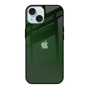 Deep Forest Glass Case for iPhone 15 Stylish grip Slim Feel