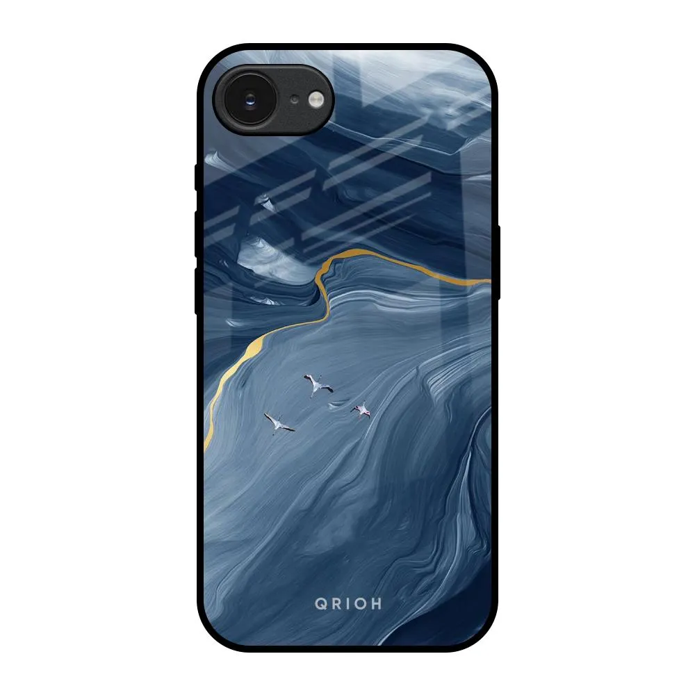everyday elegance Deep Ocean Marble Glass Case for Apple iPhone 16e