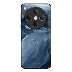 Handcrafted Design Dual Layer Deep Ocean Marble Glass Case for Oppo Find X8 5G