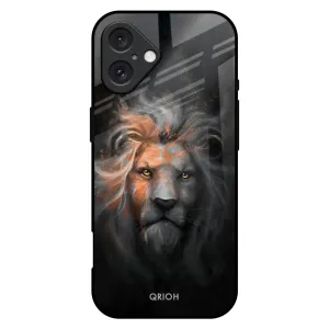 Drop Defense Devil Lion Glass Case for iPhone 16 Plus