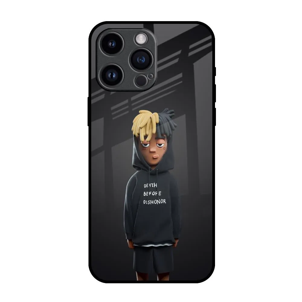 Creative Texture Dishonor Glass Case for iPhone 14 Pro Max