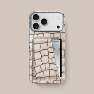Polished Style Double Card Case 1/1 Cafe Creme For iPhone 17 Pro Max In Alligator