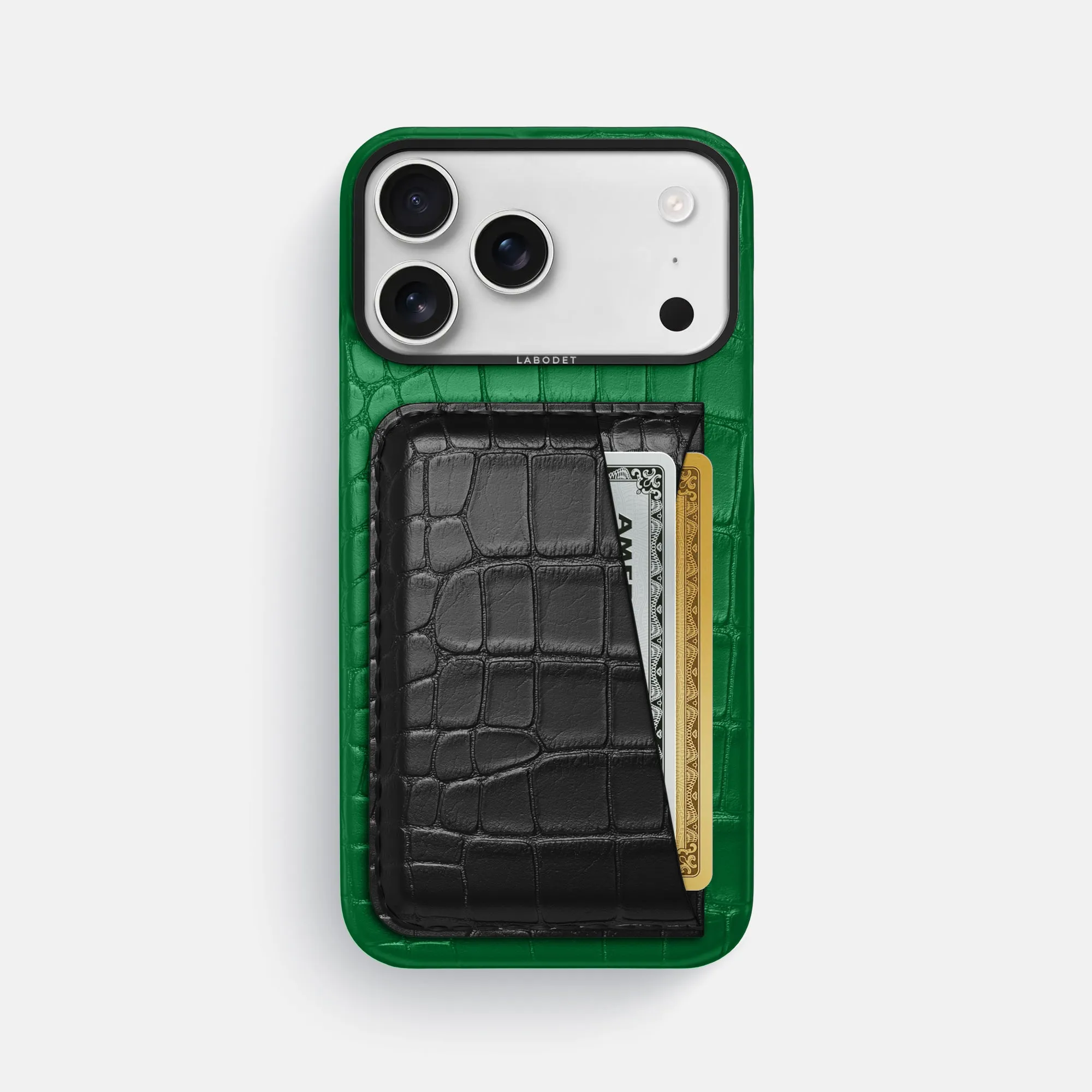Double Card Case Color?? For iPhone 17 Pro Max In Alligator hybrid design Smooth Layer Texture
