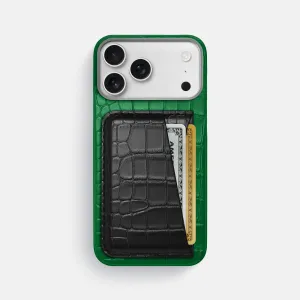 Double Card Case Color?? For iPhone 17 Pro Max In Alligator Durable Finish