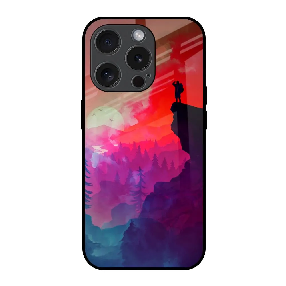 Durable Quality Stylish Shape Dream So High Glass Case For iPhone 15 Pro