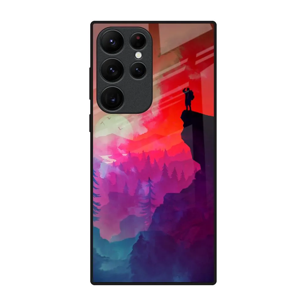 Smooth Texture Soft Shape Dream So High Glass Case For Samsung Galaxy S22 Ultra 5G