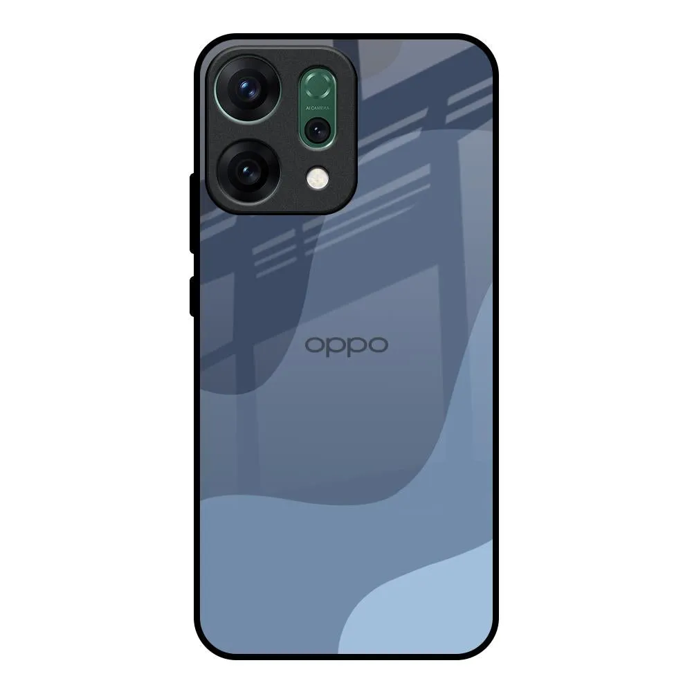 daily accessory Functional Design Navy Blue Ombre Glass Case for Oppo Reno14 Pro 5G