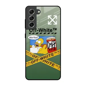 Fashion Forward Vivid Surface Detail Duff Beer Glass Case for Samsung Galaxy S21 FE 5G