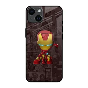 Angry Baby Super Hero Glass Case for iPhone 14 Fashionable Texture Smooth Layer
