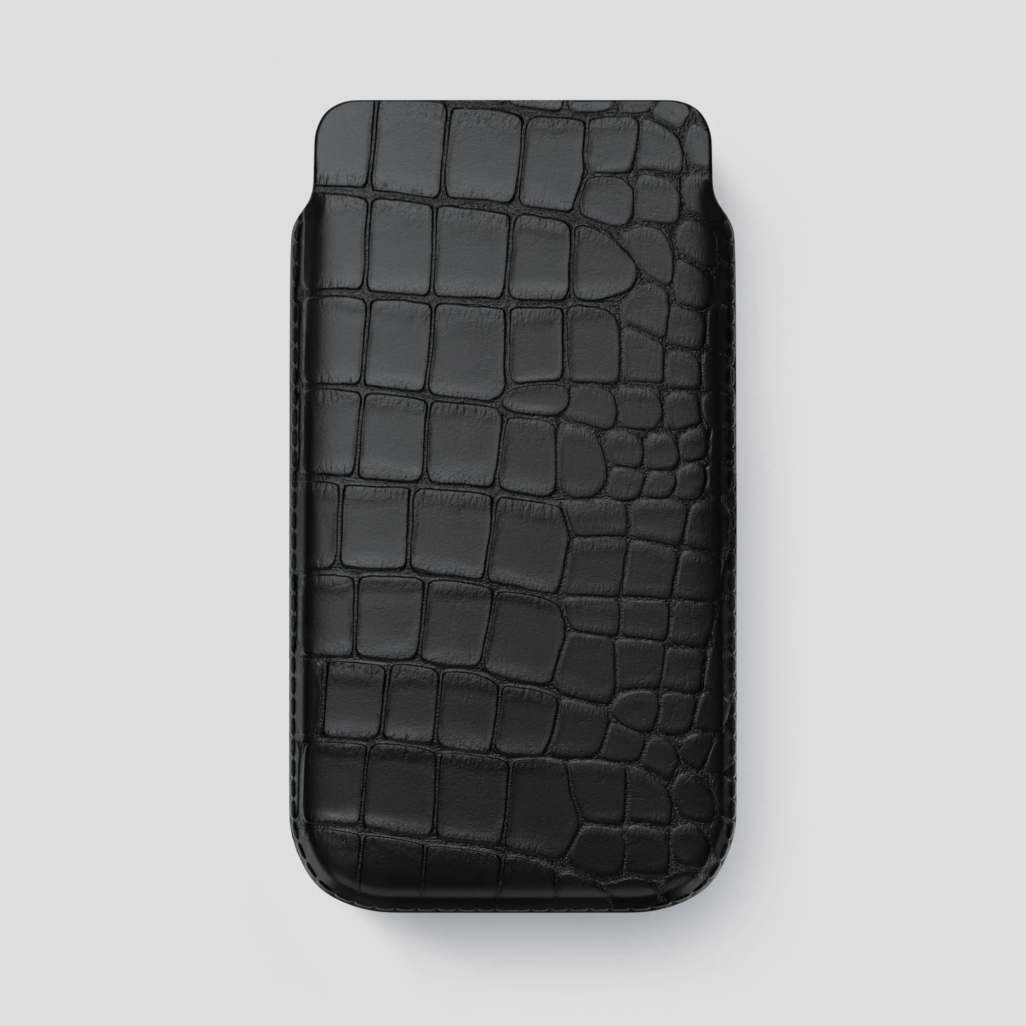 Pouch Case For iPhone 14 Pro Max In Alligator Glossy Look
