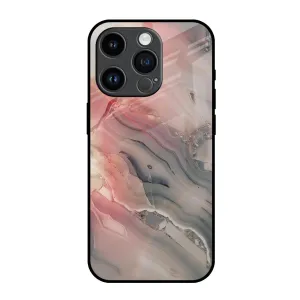 Pink And Grey Marble Glass Case For iPhone 14 Pro Enhanced Comfort