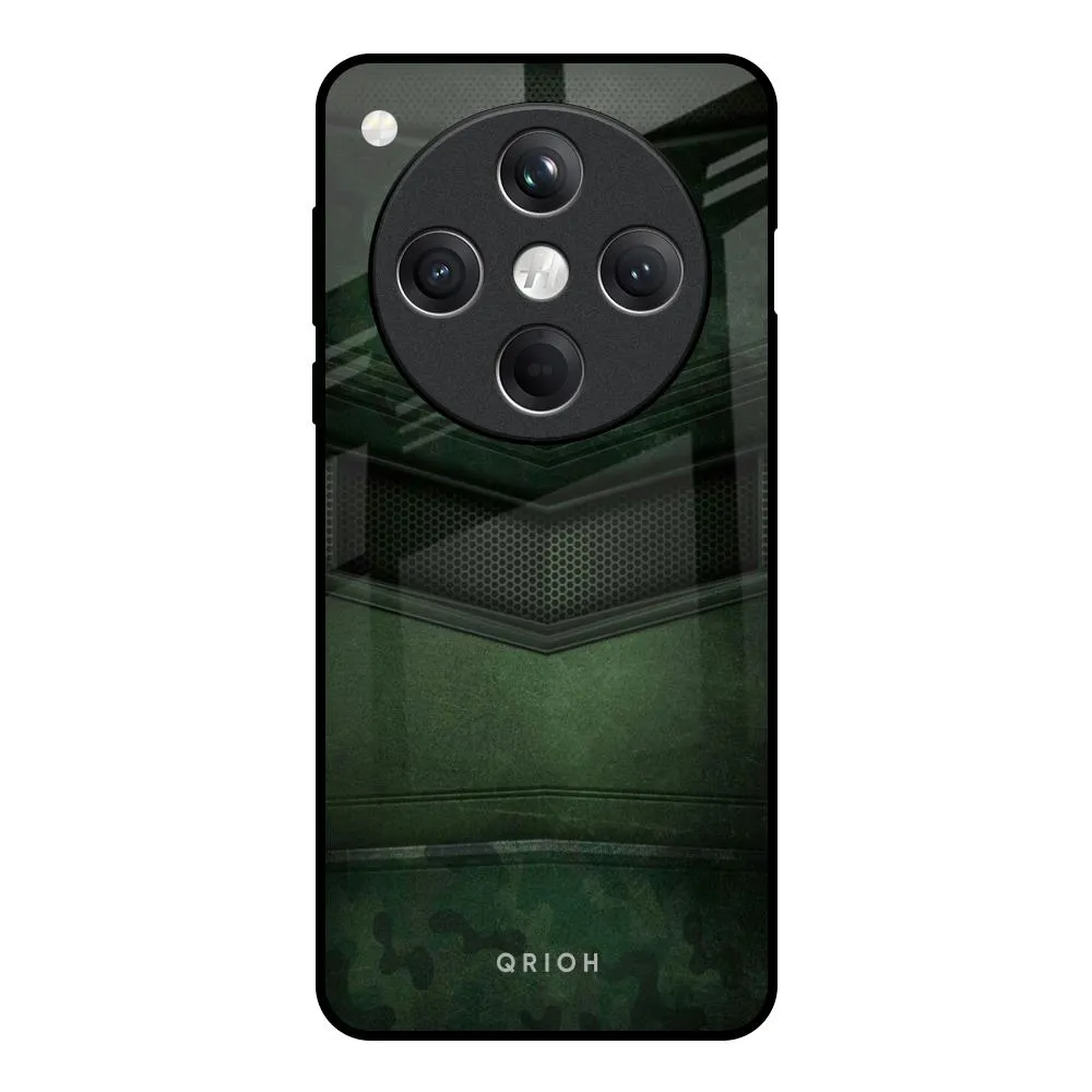 Elegant Pattern Green Leather Glass Case for Oppo Find X8 5G