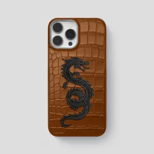 Classic Case With Carbon Dragon For iPhone 14 Pro Max In Alligator Impact Cushion Vivid Detail Texture