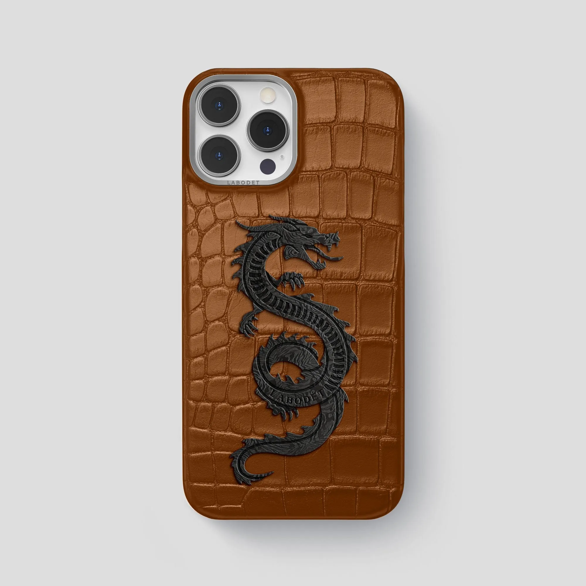 Classic Case With Carbon Dragon For iPhone 14 Pro Max In Alligator Impact Cushion Vivid Detail Texture