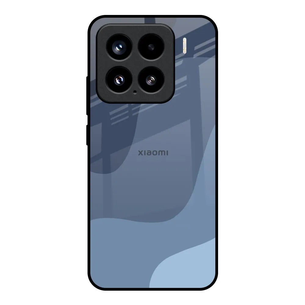 Matte Build Navy Blue Ombre Glass Case for Mi 15 5G