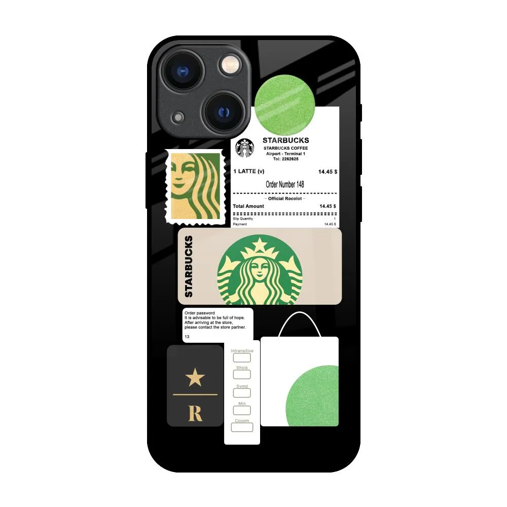 Everyday Look Stylish Look Coffee Latte Glass Case for iPhone 14 Plus