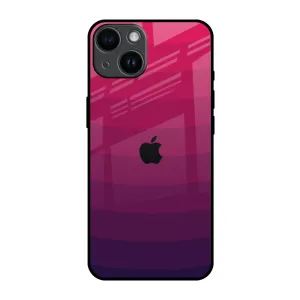 Wavy Pink Pattern Glass Case for iPhone 14 Wireless Compatible