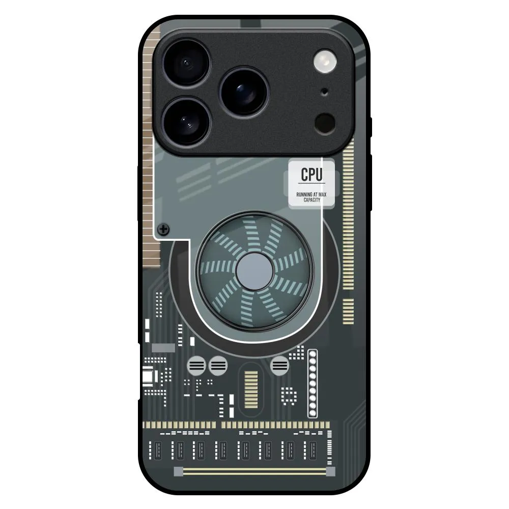 Motherboard Circuit Glass Case for iPhone 17 Pro Max Stylish Surface Design Elegant Accent
