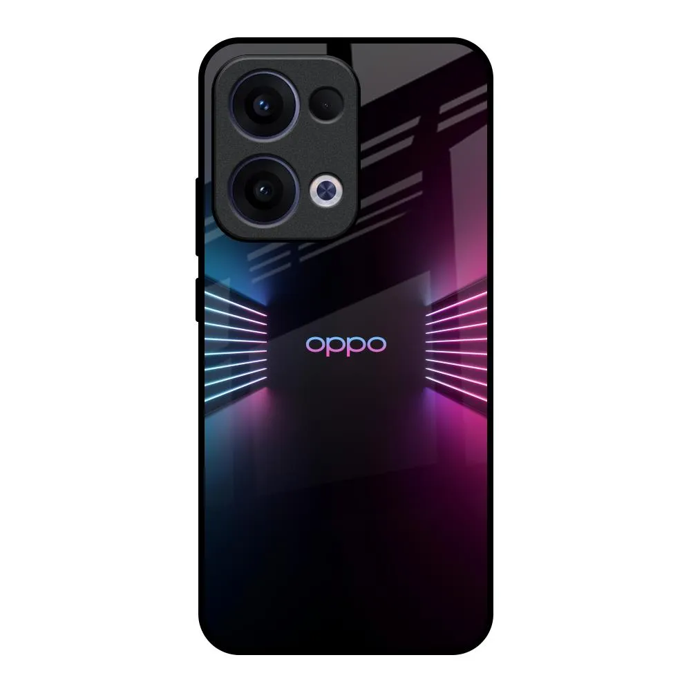 Disco Line Glass Case for Oppo Reno13 5G Minimal Design Gloss Touch