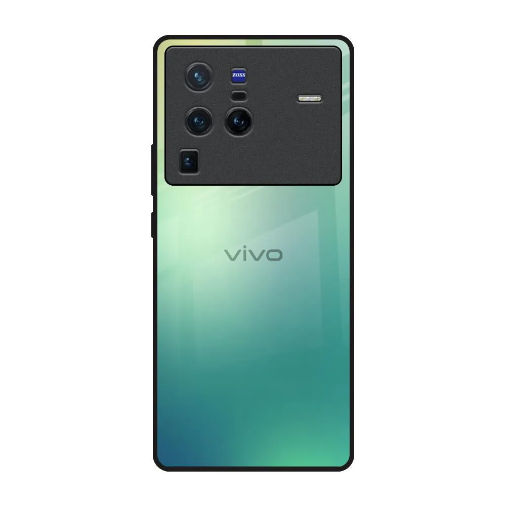 Shock Absorber Dusty Green Glass Case for Vivo X80 Pro 5G
