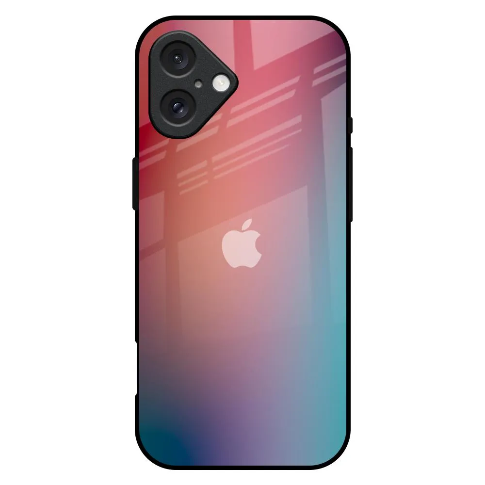 Dusty Multi Gradient Glass Case for iPhone 16 Plus Minimal Detail