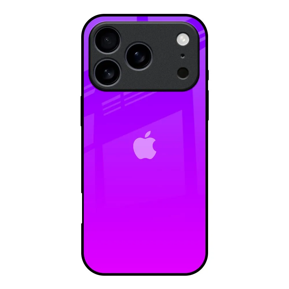 Purple Pink Glass Case for iPhone 17 Pro Protective Lining