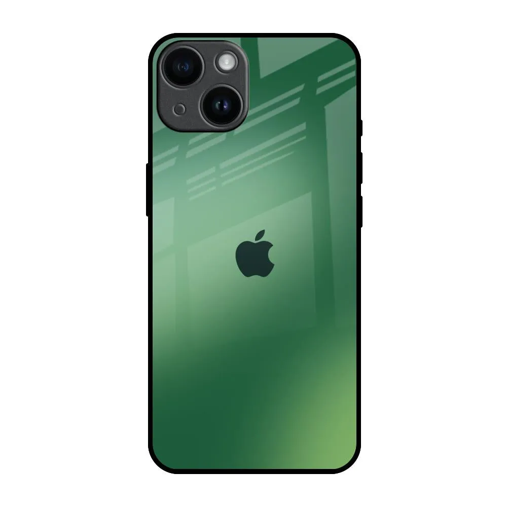 Green Grunge Texture Glass Case for iPhone 14 Strong material