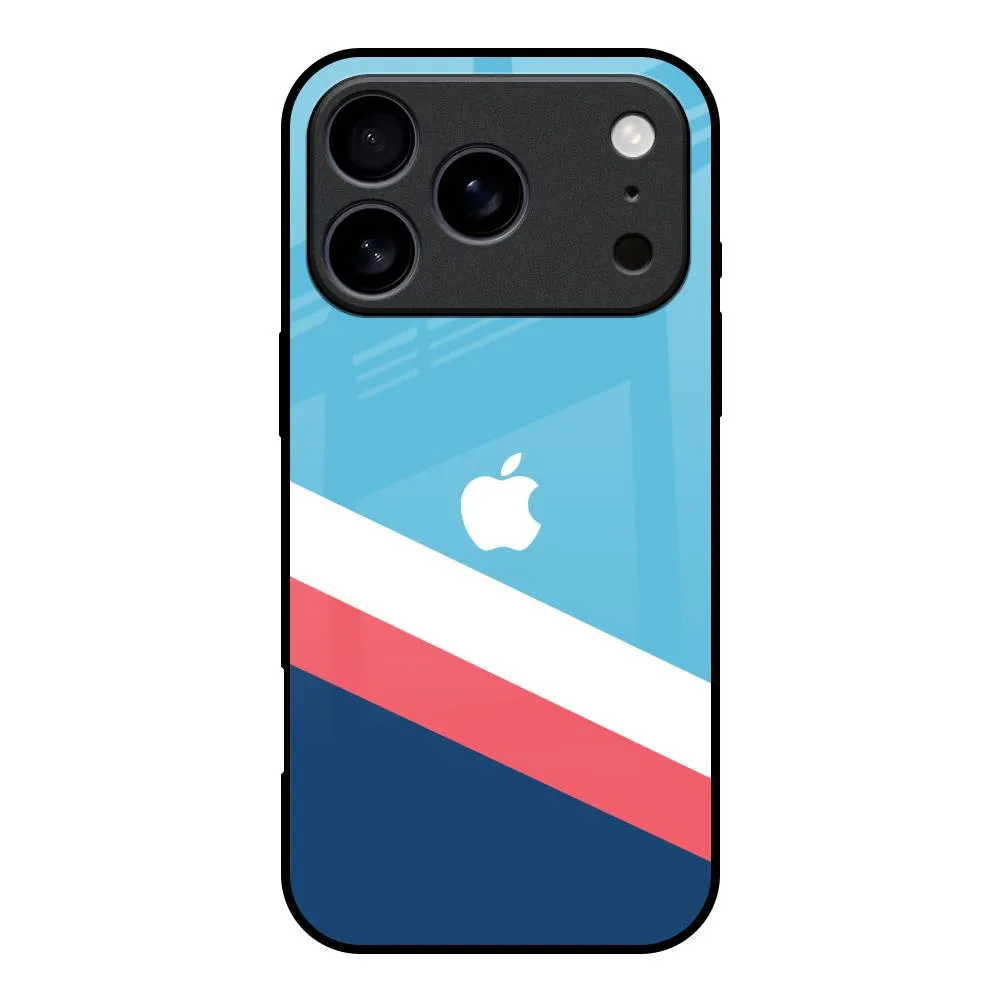 easy installation Pink & White Stripes Glass Case For iPhone 17 Pro