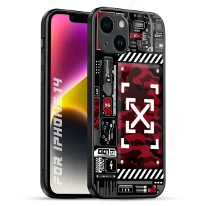 Water shield Modern Surface Design Technology Art Glass Case for iPhone 14