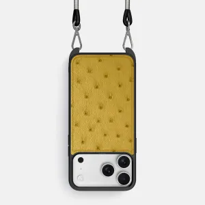 Stylish Form Rugged Design Crossbody Sport Case For iPhone 17 Pro In Ostrich