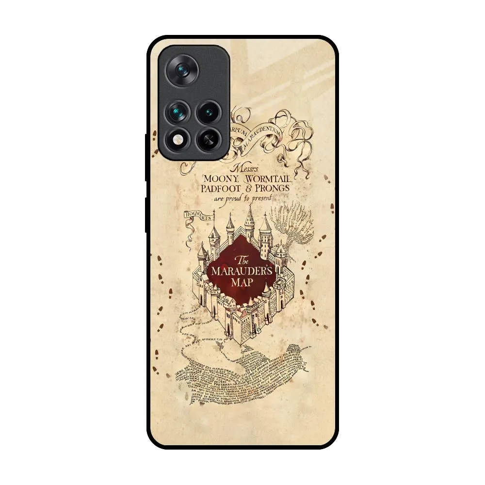 Magical Map Glass Case for Mi 11i Pocket Size