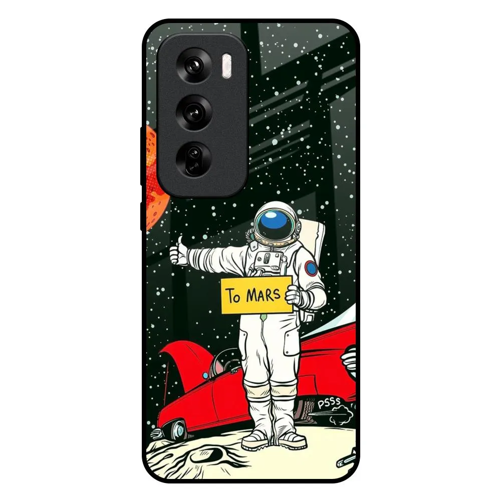 Astronaut on Mars Glass Case for Oppo Reno 12 Pro 5G Ergonomic form