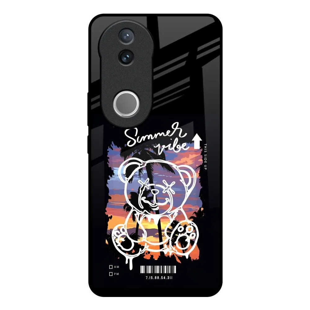 Summer Vibe Glass Case for IQOO Z10R 5G Stylish Finish Shock Absorber