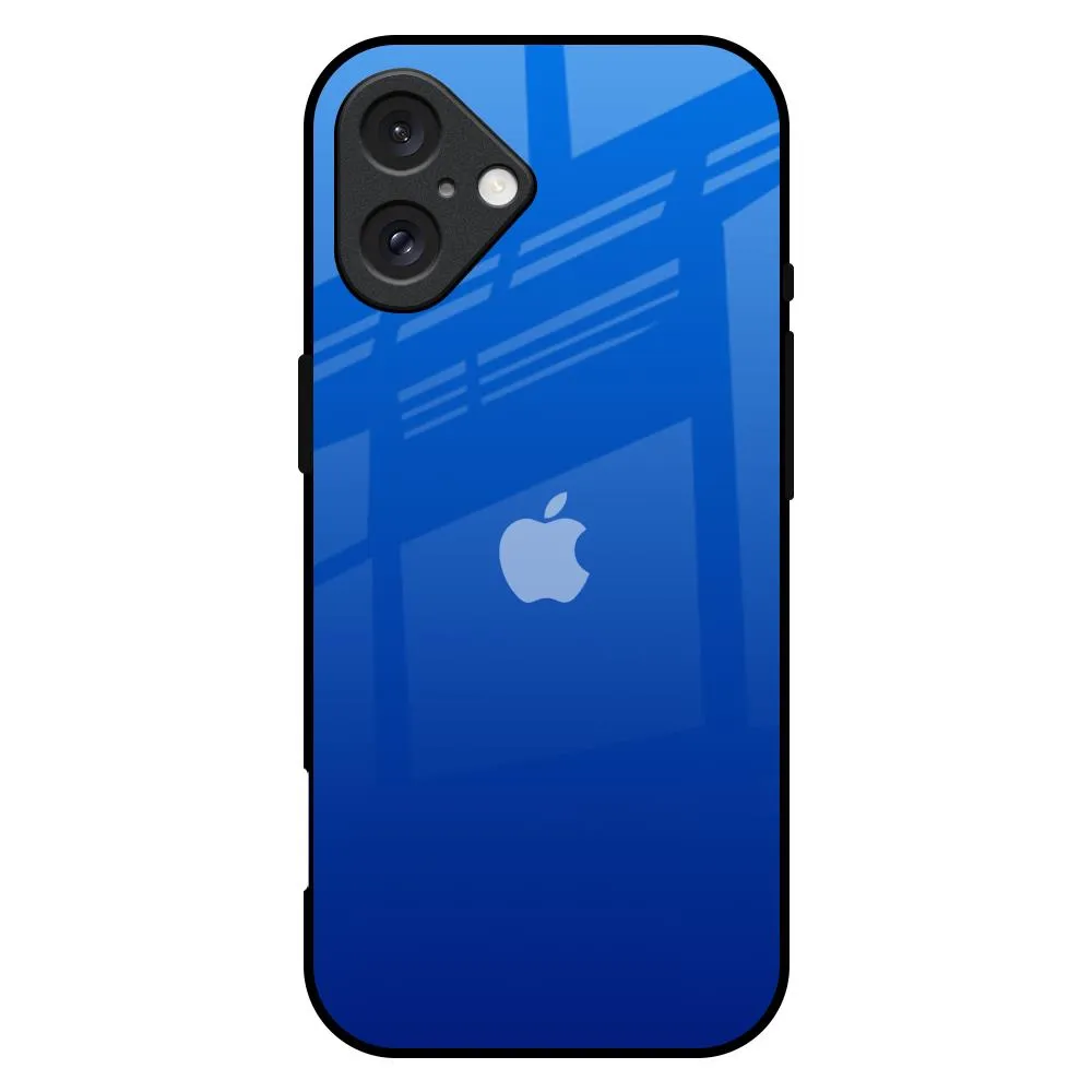 Egyptian Blue Glass Case for iPhone 16 Plus Rugged Surface Bold Look